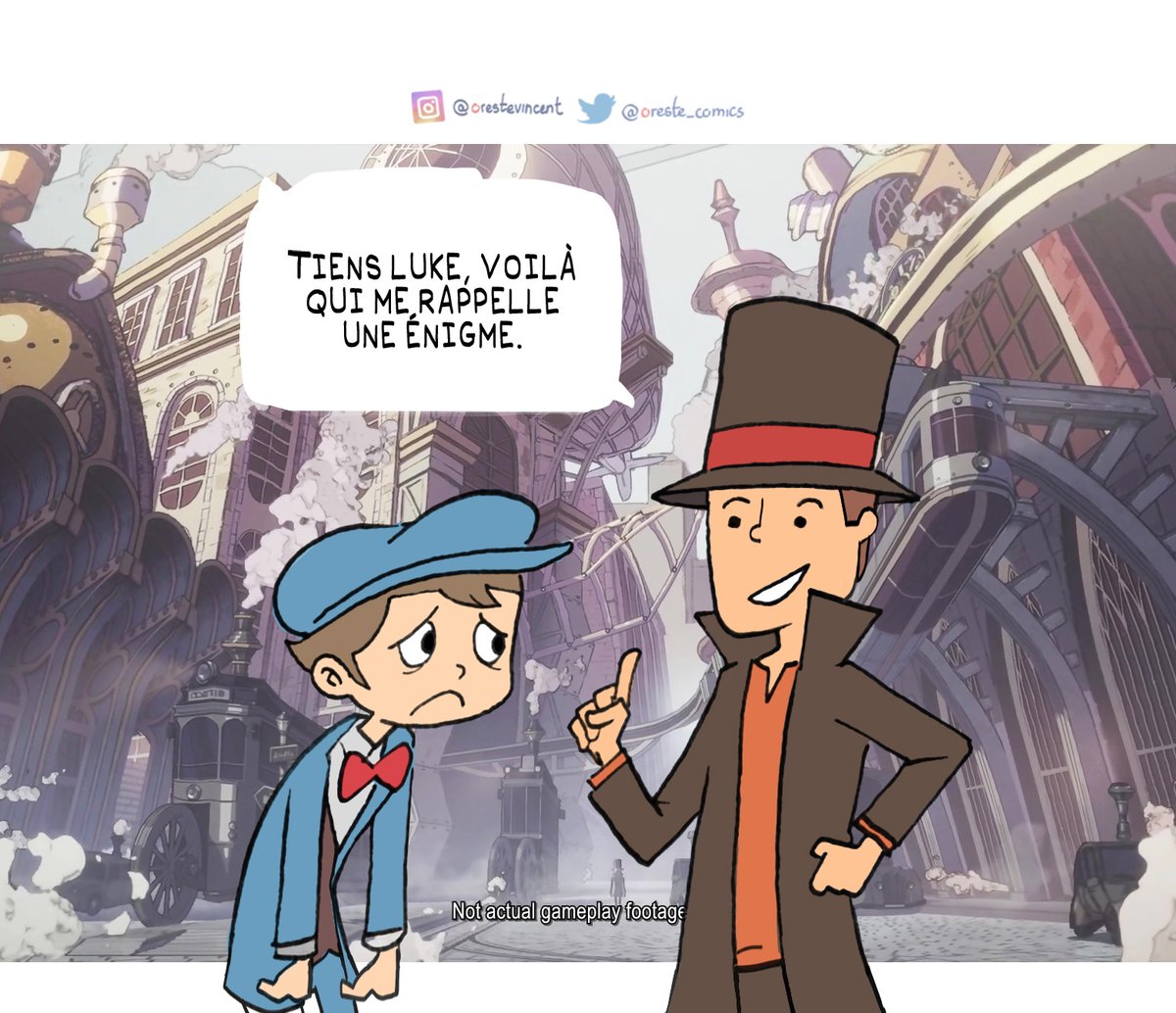 oreste_comics's tweet photo. Professeur Layton et le nouveau monde de l'IA https://t.co/1VUvYacD0v