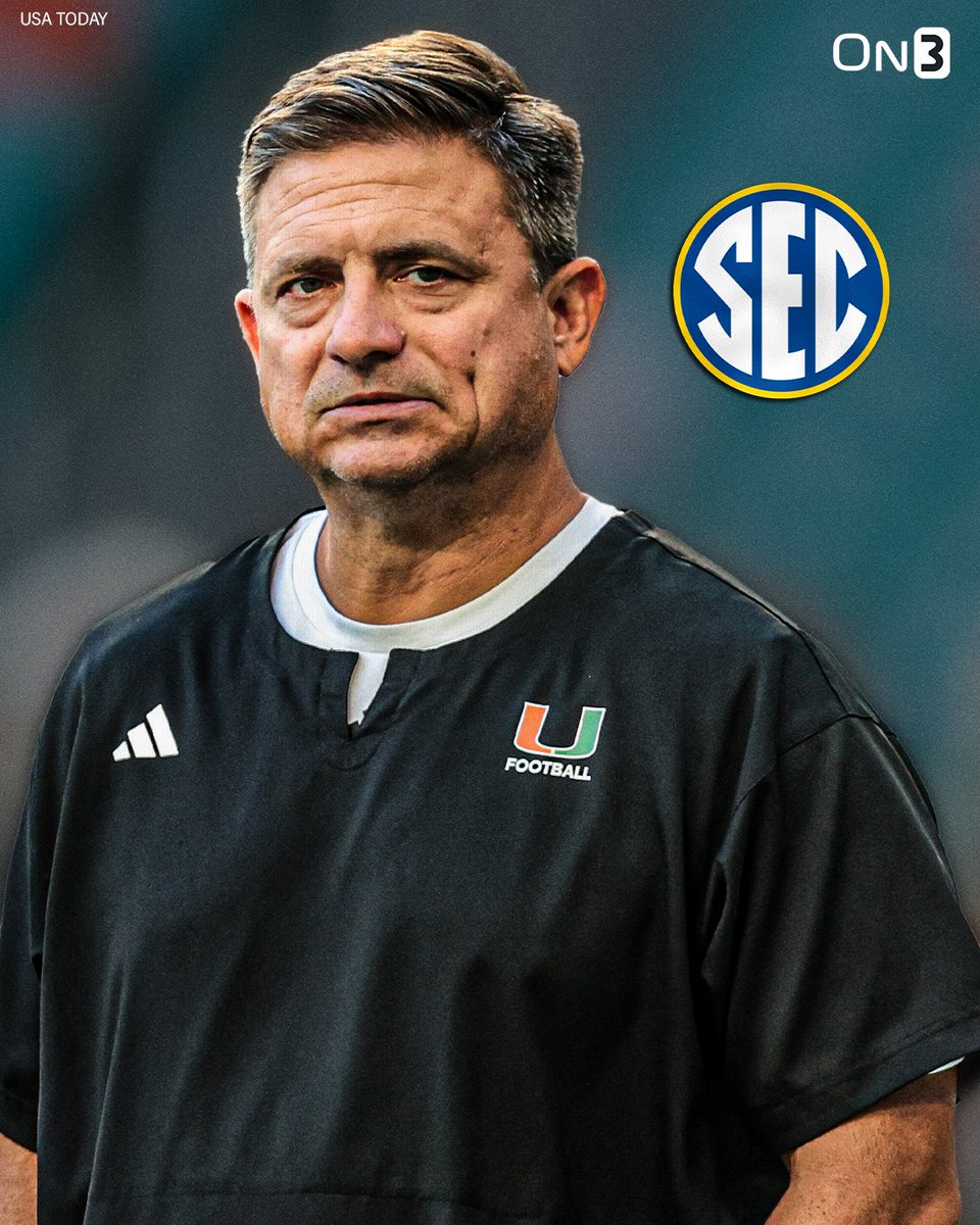 On3's tweet photo. NEW: Miami OC Shannon Dawson takes a shot at the SEC and says there shouldn’t be rankings until October:

"Everything's SEC, SEC. They have all their teams in the top 25. Good for you. At the end of the year, half of them will be in the top 30. We can’t sit here and say, ‘hey, we play X number of top-25 teams’. We’ll count those chips up at the end of the year."

https://t.co/4hpx2uLlsH