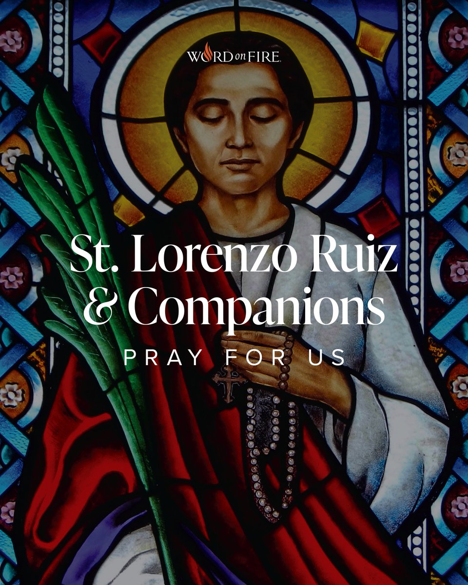 BishopBarron's tweet photo. St. Lawrence Ruiz, the first canonized Filipino martyr, pray for us! https://t.co/w8dO9VmkbU
