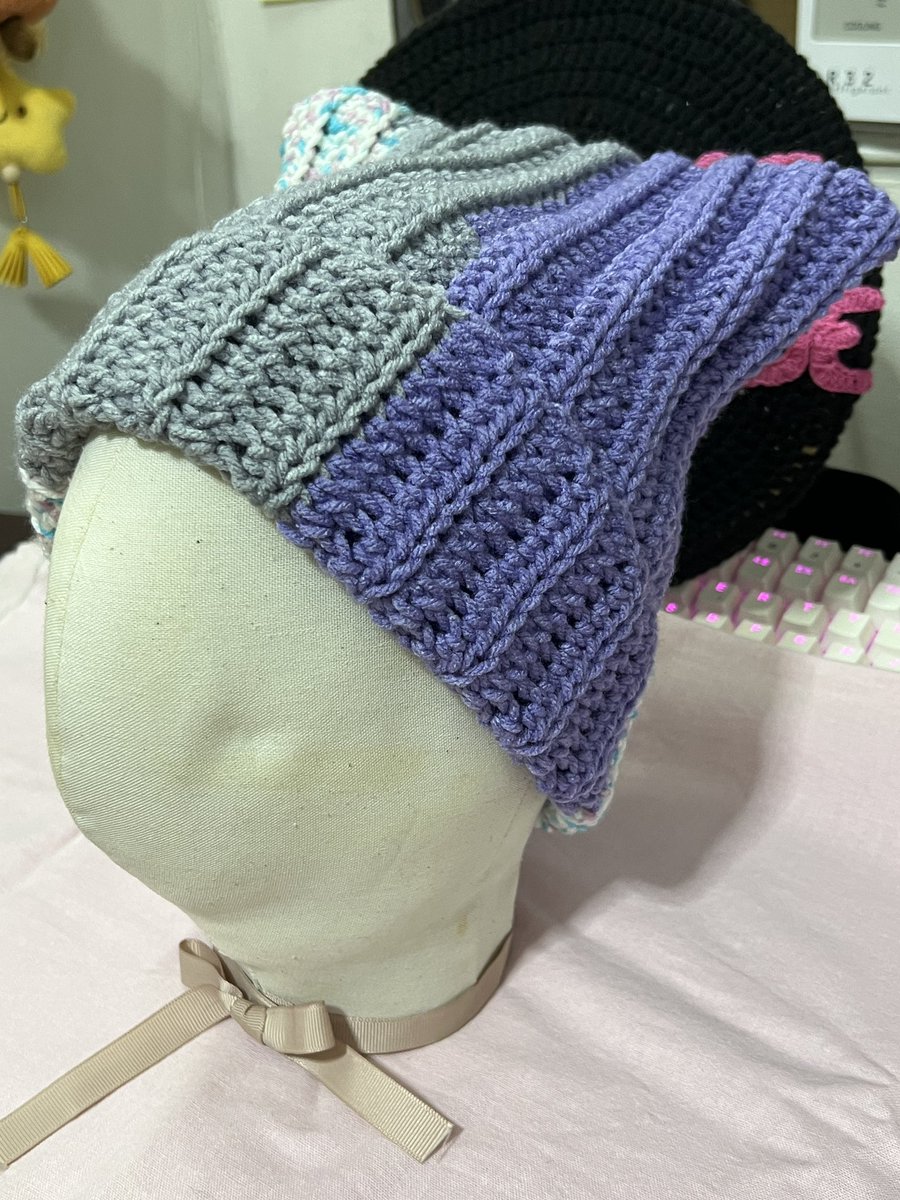 ooossst's tweet photo. OOOSSST HANDMADE Crochet: Kitty Beanie
Color: Mixed of Gray, Pink, White, Purple
Materials: Acrylic Yarn
Size: Approx
21 inches / 54 cm around your head
Length: 7-10 inches / 18-26 cm

PHP 365.00

#ooossst #handmade #Beanie #craft #fashion #cute #crochet #Acrylic #smallbusiness https://t.co/ybd8GOLjZc