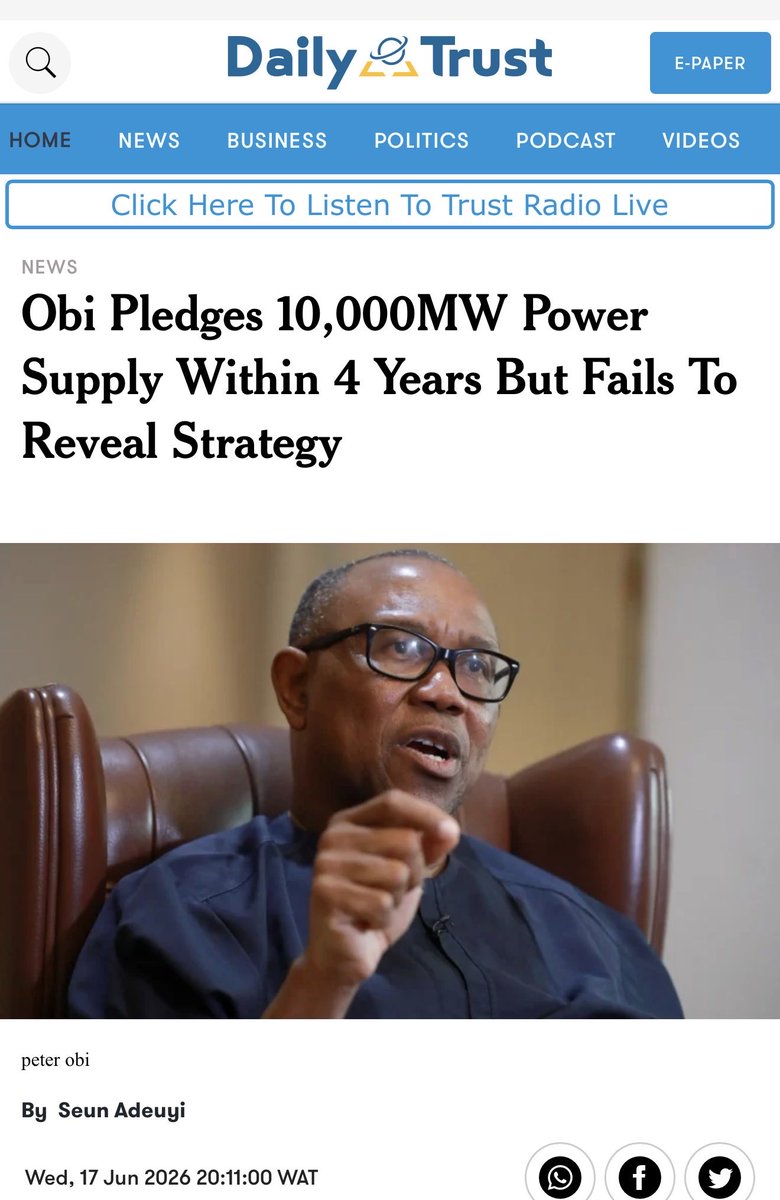 DeeOneAyekooto's tweet photo. Next time, it will be 6,000 megawatts promise https://t.co/uSQOK1ZN4s