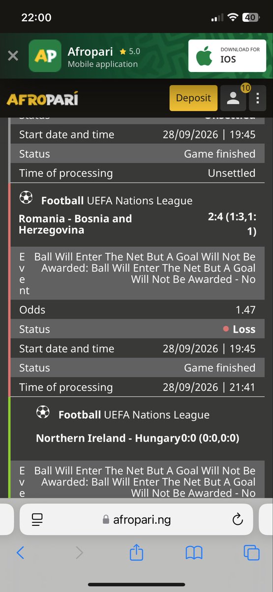 Sacarsmlove's tweet photo. @LoyalTipsters02 @Afropari please check this game and make your correction https://t.co/OKyMd8dmgn