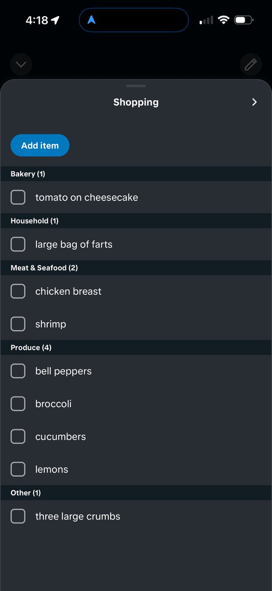 spacecpm's tweet photo. I don’t think Alexa understood me, interesting shopping list.  Now I don’t even recall what I wanted! https://t.co/V9NU6hADqY