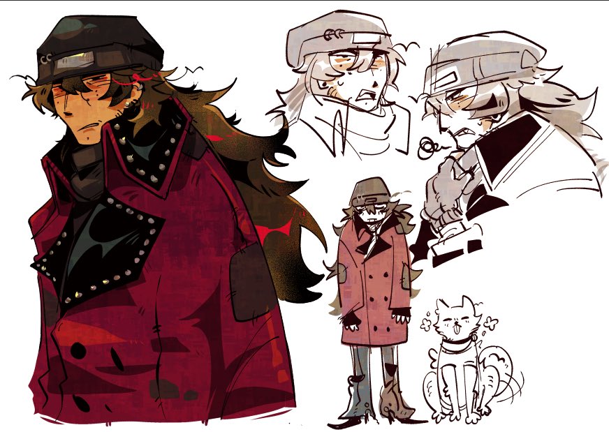 Fishquill's tweet photo. Self indulgent Shinjiro doodles,,, https://t.co/ieHjfPbiKH