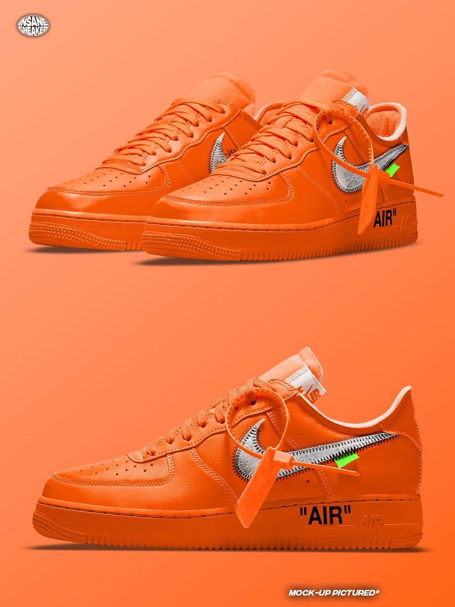 insanesneaker's tweet photo. Shai debuts a new Virgil Abloh Archive x Nike Air Force 1 in an orange colorway 🍊 https://t.co/hArK589VvF