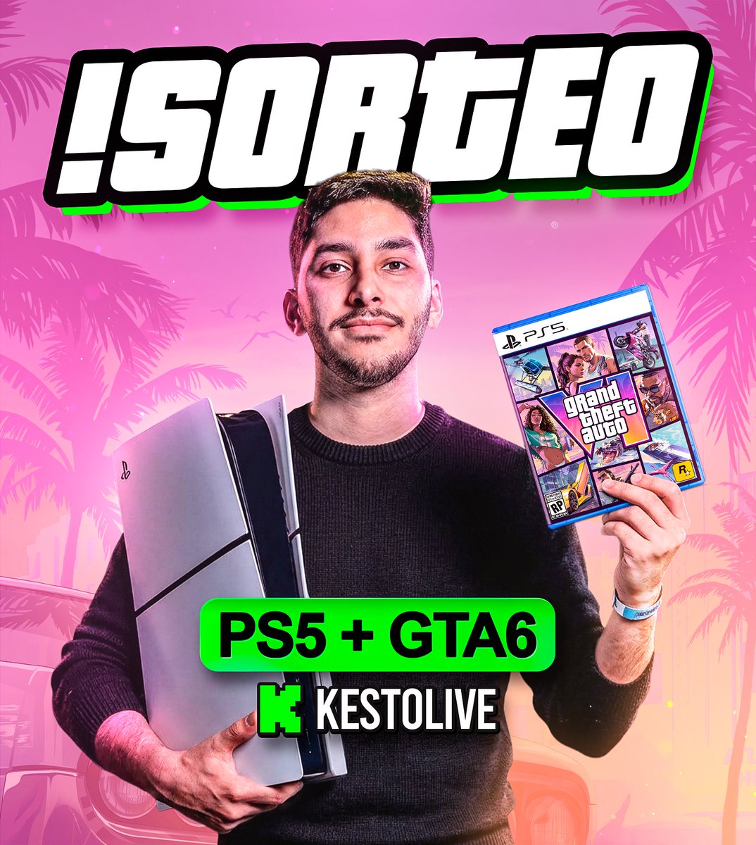 Kestico_'s tweet photo. 🚨ATENCION!🚨

Aquí puedes entrar al SORTEO de un PS5 + GTA 6!👇
Ya que MAÑANA empiezo GTA SAN ANDREAS por Primera Vez en DIRECTO a la 1pm CDMX!
Y habrá una recompensa para los que más miren los streams en mi KICK🤑

Ahí podrás entrar en el SORTEO y daré el GANADOR el 19 de Noviembre en DIRECTO (El día que sale GTA 6)

También voy a estar en DIRECTO en YOUTUBE y TWITCH!❤️💜