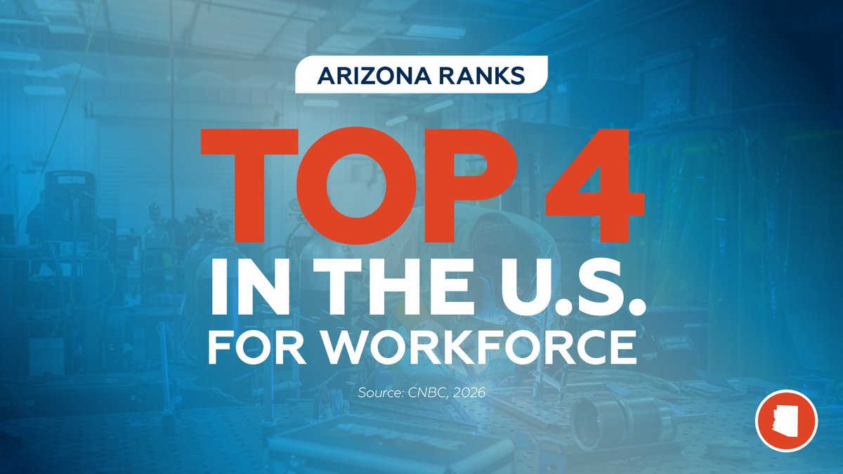 azcommerce's tweet photo. With more than 630,000 postsecondary students statewide and 43,000 engineering students across our public universities, Arizona is building the workforce of the future. 

Learn more: https://t.co/rfVPltUyLc https://t.co/rUllnY7nkF