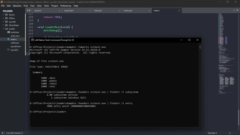 0xmrlowlevel's tweet photo. It’s a custom loader. 0 imports. The IAT haven’t contains anything for heuristic detection Even no CRT imports. This loader works custom entry point + Indirect syscall + API hashing + return stack spoofing + more evasion techniques.

Follow: https://t.co/1FCtK5Rsdl 

#malwaredev https://t.co/PM8rCGKNmc