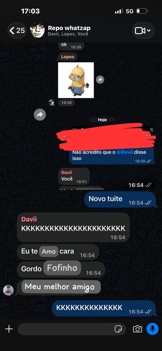 FakeOhnidualc's tweet photo. PARA DE FALAR ISSO DAVI, PARAAAAA https://t.co/WwgcSMTHTH