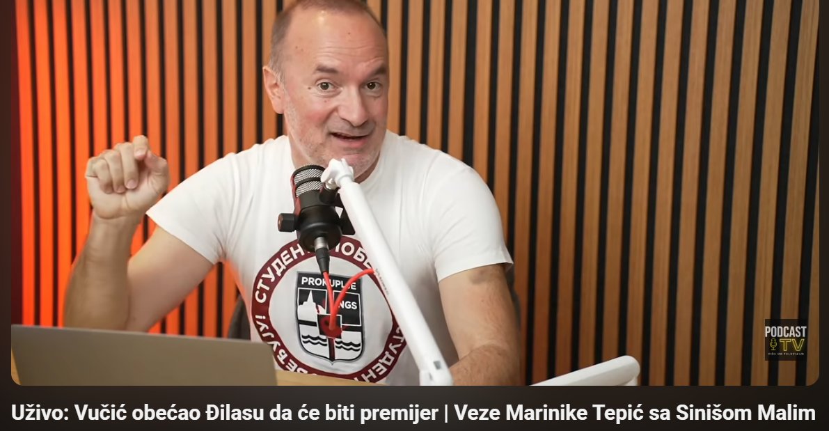 JututunskaJuha's tweet photo. Ovo pandursko govno koje je prošle godine vraćeno sa službe u CG gde je pričao crnogoriski a sad imitira Radovana III glasom "116.000 policajaca juri Džordža".
Imam ogroman problem sa STUDENTI POBEĐUJU majicu. To je službenik sa zadatkom rasturanja svake šanse za saradnju. 💩 https://t.co/wCTRIOQWI7