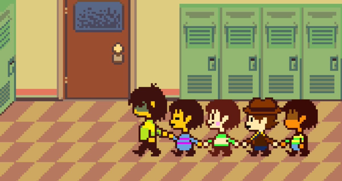 Bfdislop's tweet photo. An group I made up
Still suck at pixel art but whatever 
#undertale #undertaleyellow #deltarune https://t.co/Zomm8jkmhM