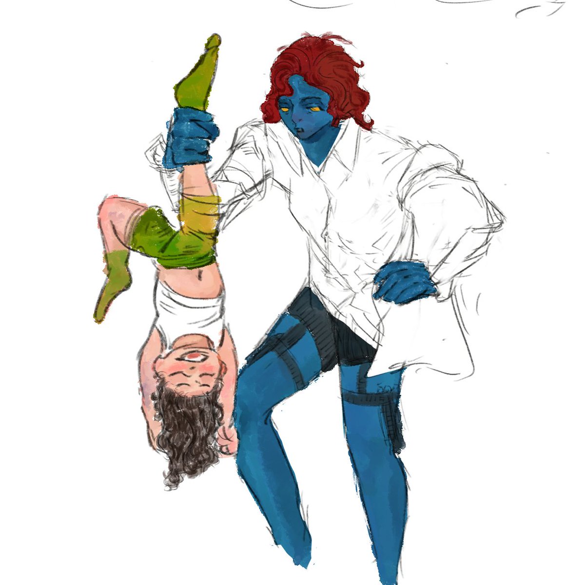 _whosbear's tweet photo. Mystique, Destiny, and baby Rogue my doomed family https://t.co/wE1fCORDIN