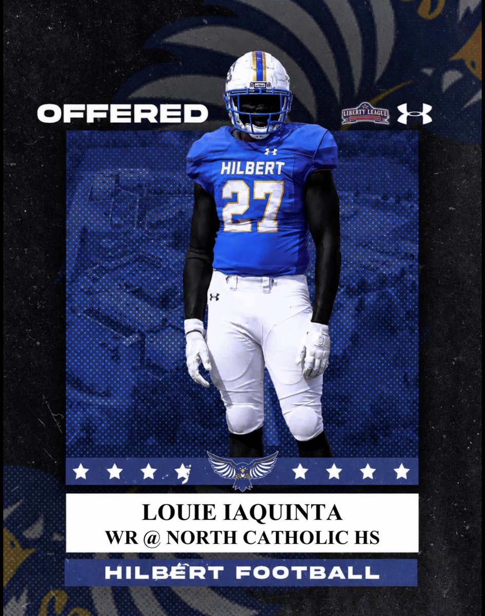 LouieIaquinta's tweet photo. Excited to announce my third offer to @HilbertHawksFB! Thank you @Coach_McKeone for the opportunity. 
@CoachRiz_NCHS @CoachIaquinta @MooreIsland4 @Coach_iQ412 @WPIAL_Insider @wpialsportsnews https://t.co/httOXZwdgx