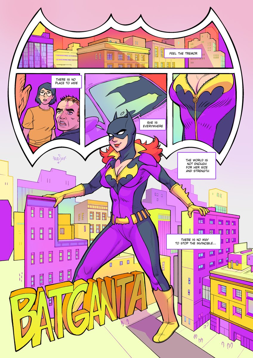 MisterBigRed1's tweet photo. Citizens of Gotham City, beware, for colossal Batganta walks our streets. But is she a defender of justice, a menace to society, or both?   

Artist: @rodsanart
#dccomics #giantess #comic #batgirl #barbaragordon #giganta #fusion #au https://t.co/LtAULG8hu1