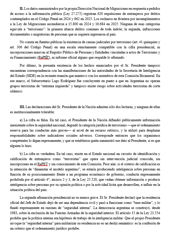 rodotailhade's tweet photo. Presentamos un pedido ante la Bicameral de Inteligencia para que el gobierno explique la presunta deportación de 30.000 “terroristas” y la conversión de la Residencia Presidencial de Olivos en “base militar”. 
O 1) Milei es opa y está más paranoico y desquiciado de lo que ya sabíamos, o 2) estamos al borde de ser la nueva Franja de Gaza.
Igual, tranquilos: no necesito esperar la respuesta de la SIDE para saber que la opción correcta es la 1.