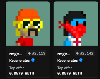 OneSHOTkill_TM's tweet photo. In celebration of 2 yrs of @re_generates NFT... bought 2 to support my brother @jed_131 

COngrats guys on your 2 year milestone! https://t.co/e8RxaxyFM7