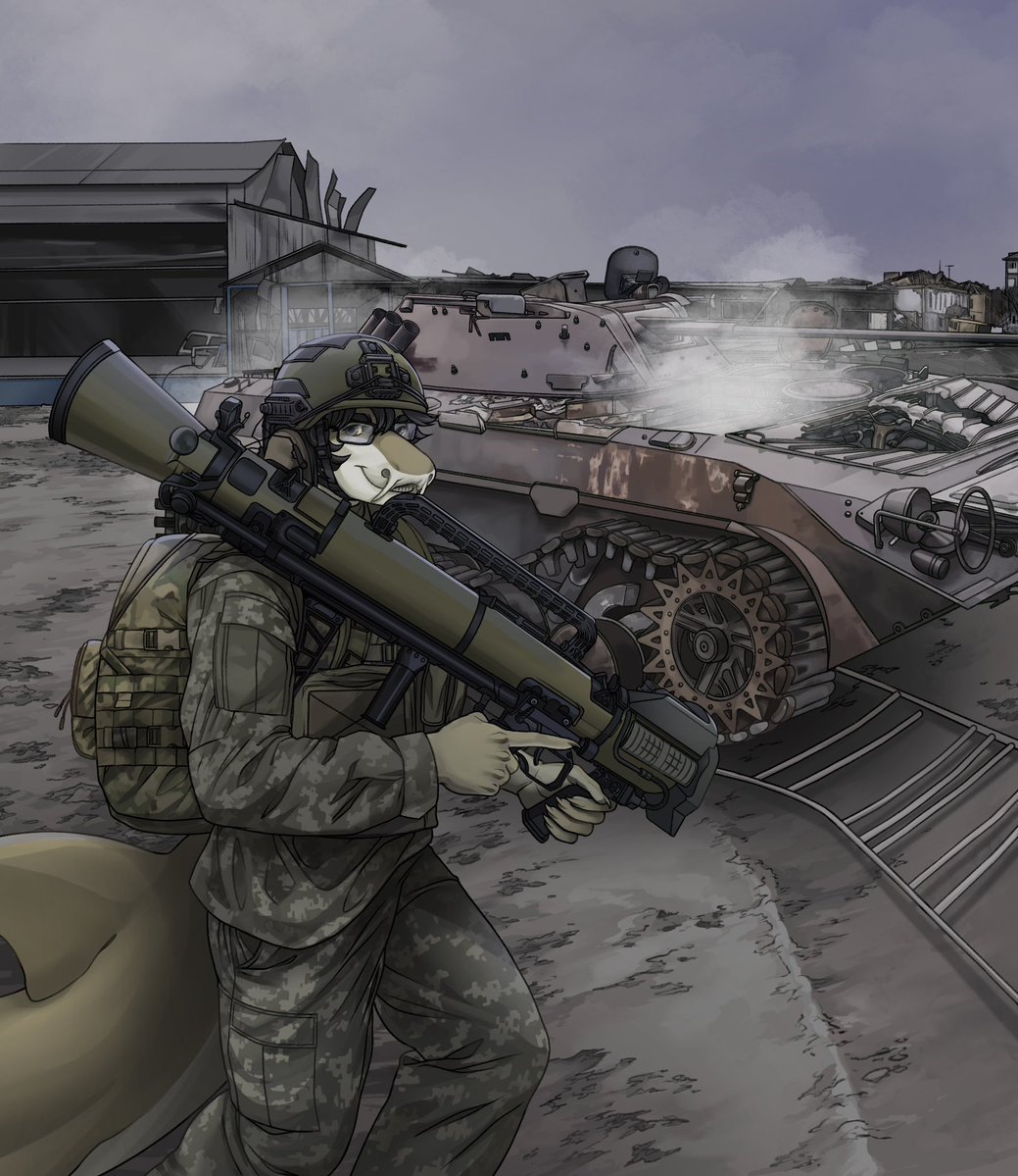 lottie_bobcat's tweet photo. Finished cm for @TheOnlyThel 
Destroyed BMP and a happy shark https://t.co/sXnNRs9Vjr