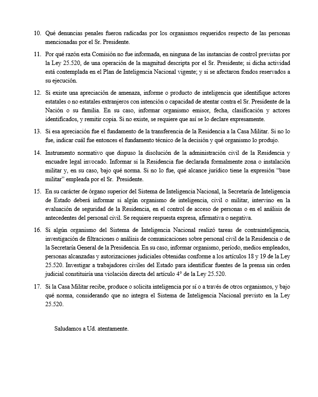 rodotailhade's tweet photo. Presentamos un pedido ante la Bicameral de Inteligencia para que el gobierno explique la presunta deportación de 30.000 “terroristas” y la conversión de la Residencia Presidencial de Olivos en “base militar”. 
O 1) Milei es opa y está más paranoico y desquiciado de lo que ya sabíamos, o 2) estamos al borde de ser la nueva Franja de Gaza.
Igual, tranquilos: no necesito esperar la respuesta de la SIDE para saber que la opción correcta es la 1.
