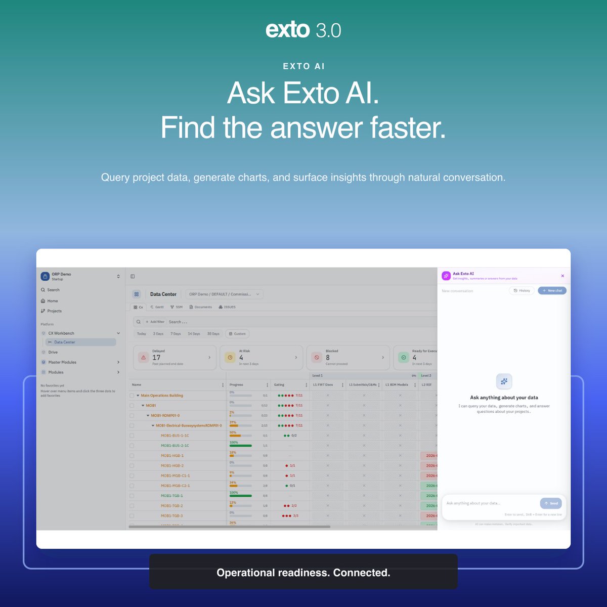 Exto360's tweet photo. Exto AI.

Get a structured checklist in seconds. Review the AI's draft with the same judgment you'd apply to your own.

The AI does the drafting. The engineer keeps the judgment. The field does the work.

Setup that used to take an engineer two weeks becomes an afternoon. https://t.co/BuH9aZkIkw