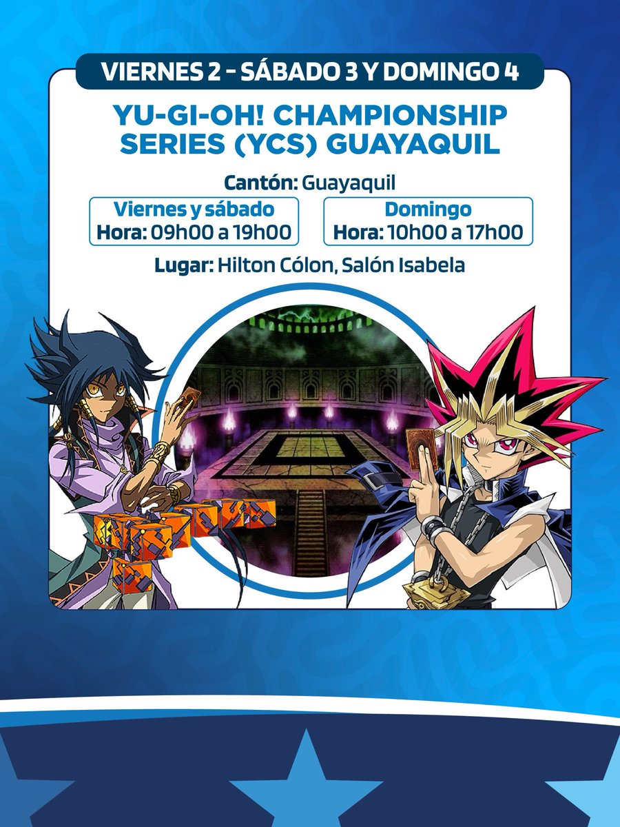PrefGuayas's tweet photo. Octubre llega con actividades para disfrutar en familia. 

Este viernes 2, sábado 3 y domingo 4 vive el Yu-Gi-Oh! Championship Series Guayaquil y disfruta también del Festival de la Papa Rellena en El Progreso.

Revisa la agenda y súmate a las actividades de esta primera semana. https://t.co/fZS6jHfXHI