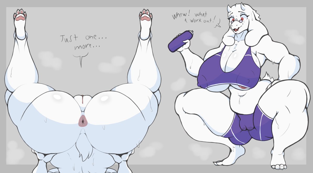 A_MadChief1's tweet photo. Toriel workout! https://t.co/L4Ds6S9TnL