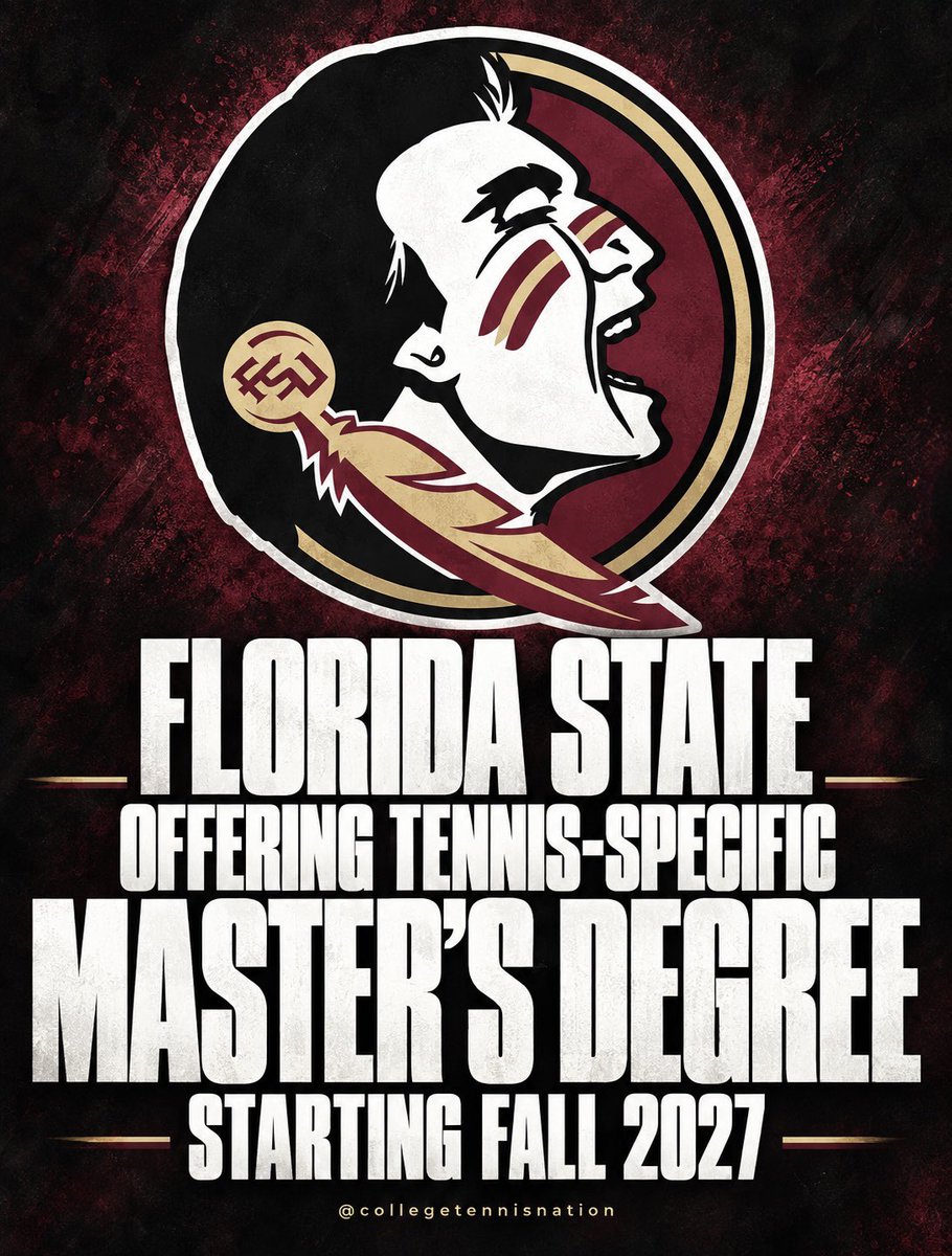 CTennisNation's tweet photo. GET PAID TO STUDY TENNIS !? 😨

Florida State is offering one fully funded master’s research position starting Fall 2027. The package includes a tuition waiver, stipend, and health insurance. The work spans on court and off court research, with an emphasis on minor league pro tennis.

Applicants need an undergraduate degree before Fall 2027. No GRE required. Deadline: January 15, 2027. For details, contact Dr. Ryan Rodenberg at rrodenberg@fsu.edu