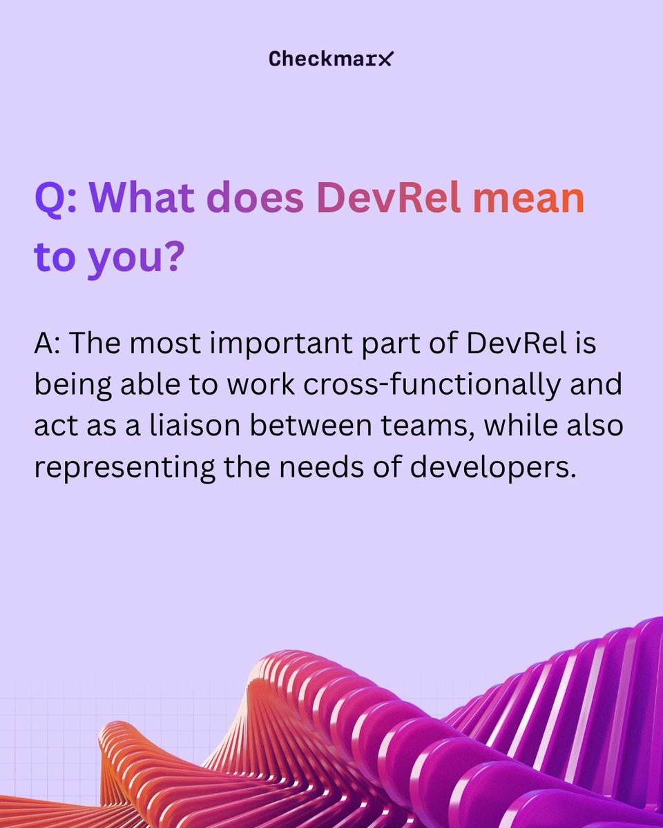 Checkmarx's tweet photo. Developers are at the center of how software gets built, so they need to be at the center of the security conversation too.

That’s a big part of what @TessaMero is focused on as our Director of Developer Advocacy, building stronger connections with the developer community, listening to what they actually need, and bringing those insights back into Checkmarx.

Tessa recently sat down with @hackernoon to share her approach to DevRel, developer experience, community, and what she’s excited to build here.

Get to know her and read the full conversation: https://t.co/gI5oHWSOdO
