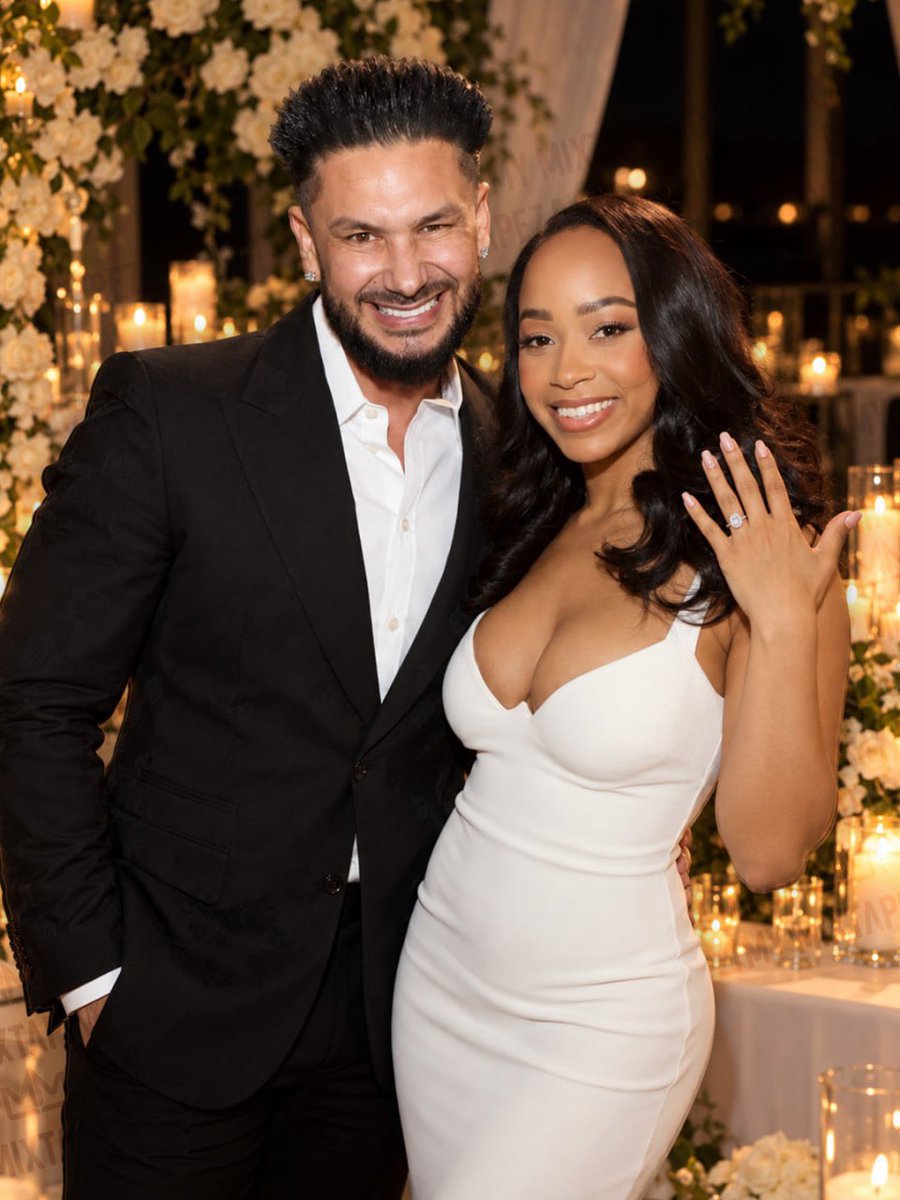 mymixtapez's tweet photo. MTV’s ‘Jersey Shore’ stars Pauly D and Nikki Hall are officially engaged after years of being in a relationship 💍❤️ https://t.co/ZkJOdiDRpK