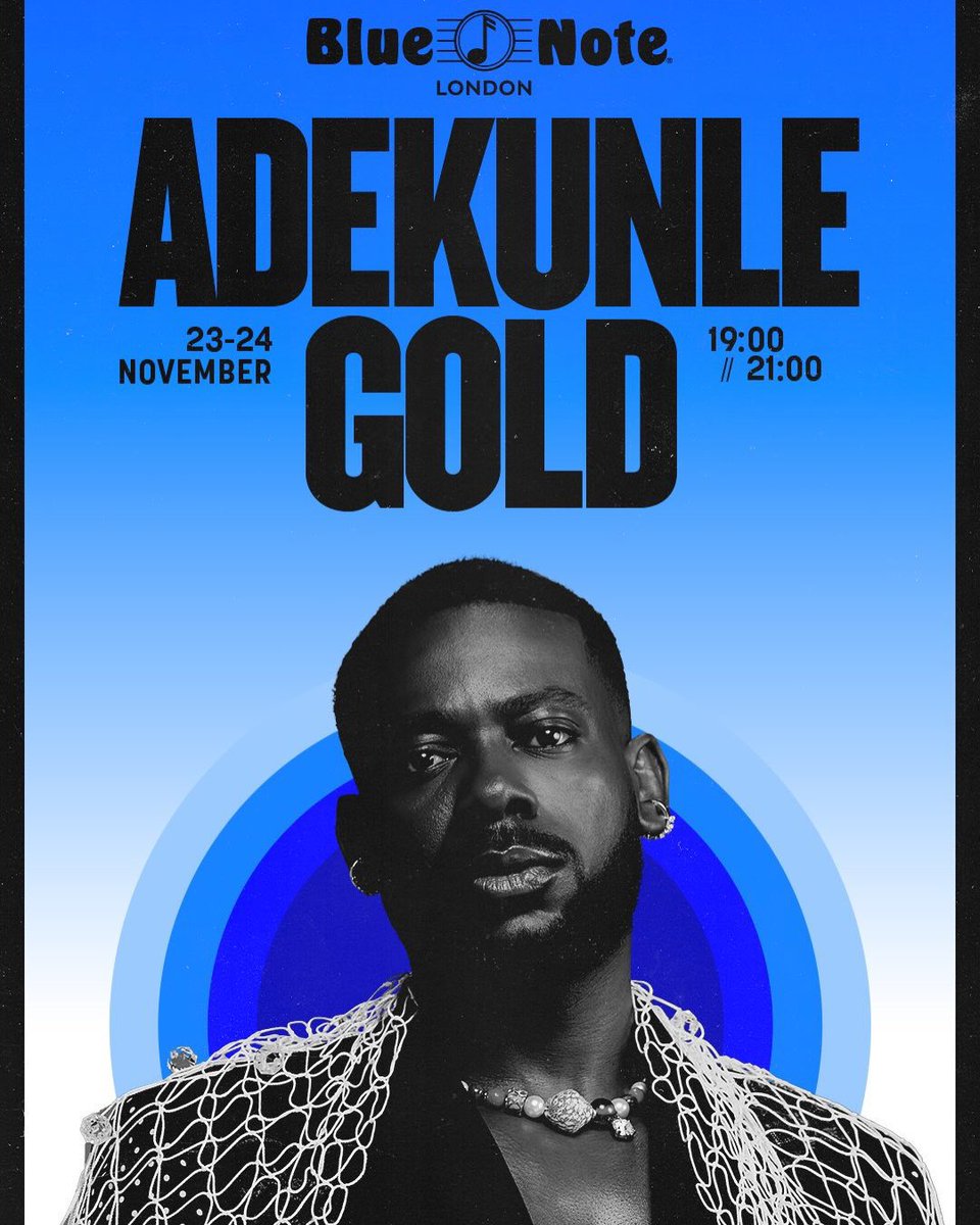 MMCnation's tweet photo. HISTORY IN THE MAKING! 🔥🇬🇧

Adekunle Gold announced as headliner for London Blue Note Fest — set to become the FIRST EVER Afrobeats artiste to perform at the iconic show! 🏟️💯

Swipe for full details.👈🏾

#adekunlegold #bluenote #festival #london #liveshow  #foryou #explore #fyp https://t.co/FCbpJ6nA0P