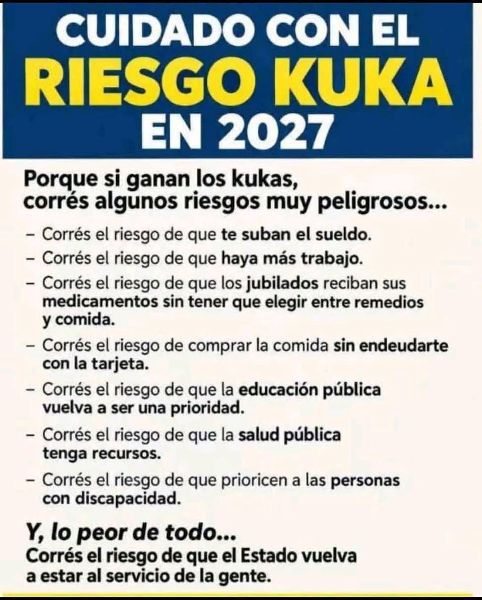 MarileNeumayer's tweet photo. RIESGO KUKA 👇 https://t.co/vt6PvA10mt