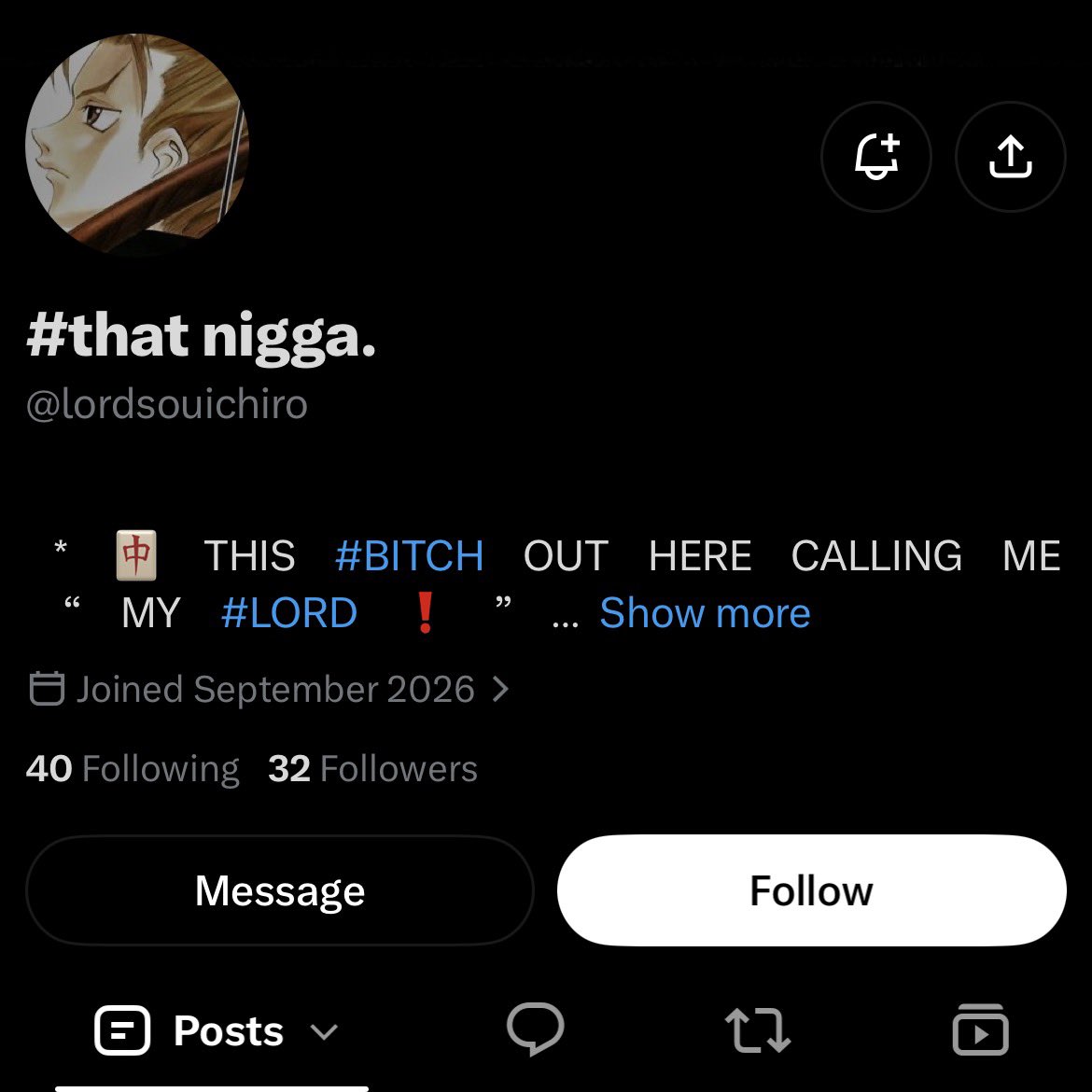 nindoways's tweet photo. to add onto this , he’s still using the word “bitch” which is what got him into trouble in the first place . Where he just turned tail and ran from accountability . https://t.co/GX8nU1gb32