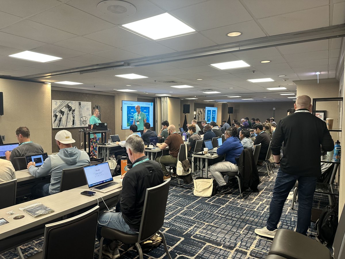 cribl_io's tweet photo. We've loved kicking #CriblCon 26 off early with Campus Experience and keynote prepping! Tonight at 5pm, meet us for our welcome reception.

PLUS, check out these theater sessions on the show floor!

5:15pm: @nutanix
5:45pm: @VisiCore
6:15pm: @Horizon3ai 
6:45pm: @truezerotech https://t.co/uJODEOEb2r