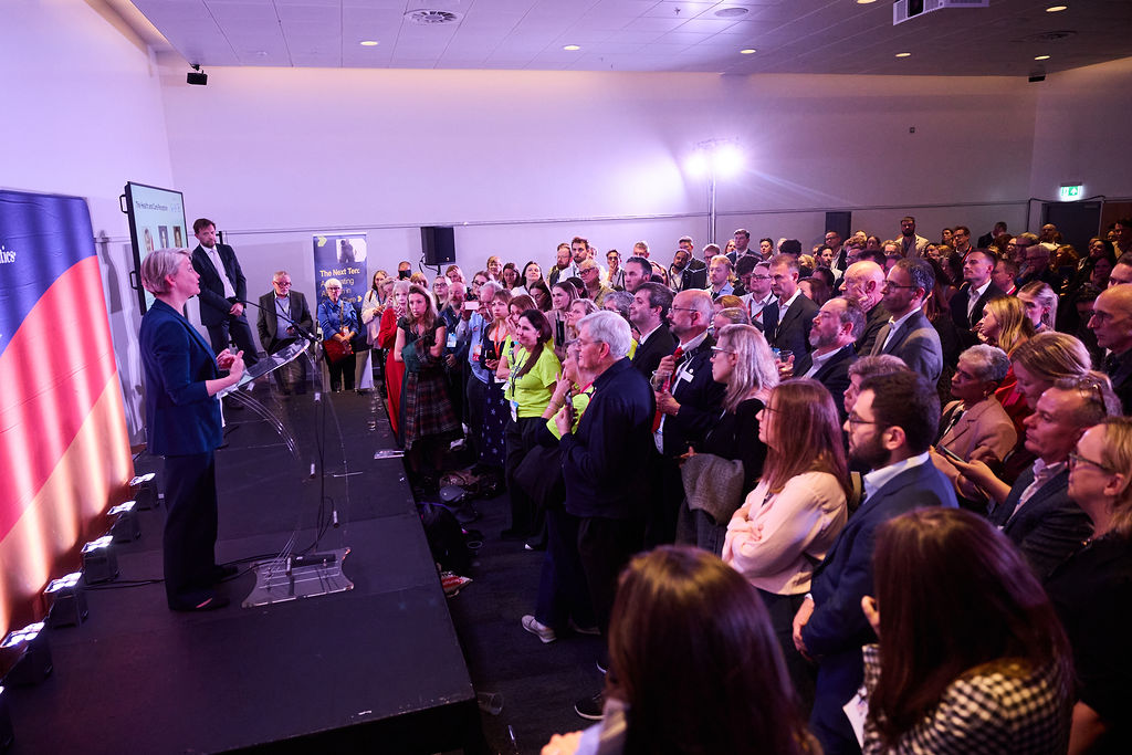 TotalPolitics's tweet photo. Rt Hon @YvetteCooperMP Sec. of State for Health & Social Care speaking at a packed Health & Care Reception, hinted at the big announcement on #health tomorrow by PM @andyburnham. Thanks to our partners @DaiichiSankyoUK, @ucb_uk and @Roche UK. #HandCF26 #Lab26 @UKLabour @DHSCgovuk https://t.co/6dHeBMkFL5