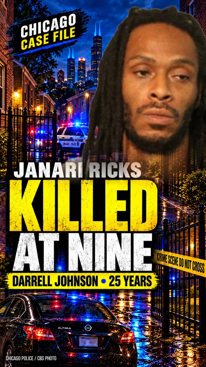 TopTrendReporTV's tweet photo. 🚨 Janari Ricks was killed at nine beside Chicago's Cabrini Rowhouses. Witnesses, alley video and a black Altima led to Darrell Johnson, who pleaded guilty and received 25 years.
🔗 Full case file → link in bio https://t.co/78ZVV2YT5s
