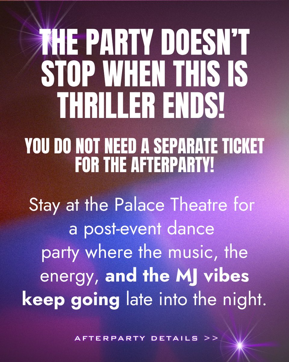 heallafdn's tweet photo. The party doesn’t stop when This Is Thriller ends 🎃🧟‍♂️

Your ticket includes access to the official after-party, so no separate ticket is needed!

This Is Thriller is officially SOLD OUT 🚫

See you on 10.24.26. https://t.co/y7enuczhN0
