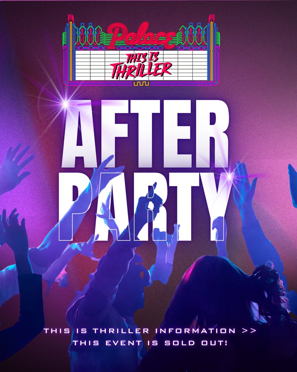 heallafdn's tweet photo. The party doesn’t stop when This Is Thriller ends 🎃🧟‍♂️

Your ticket includes access to the official after-party, so no separate ticket is needed!

This Is Thriller is officially SOLD OUT 🚫

See you on 10.24.26. https://t.co/y7enuczhN0