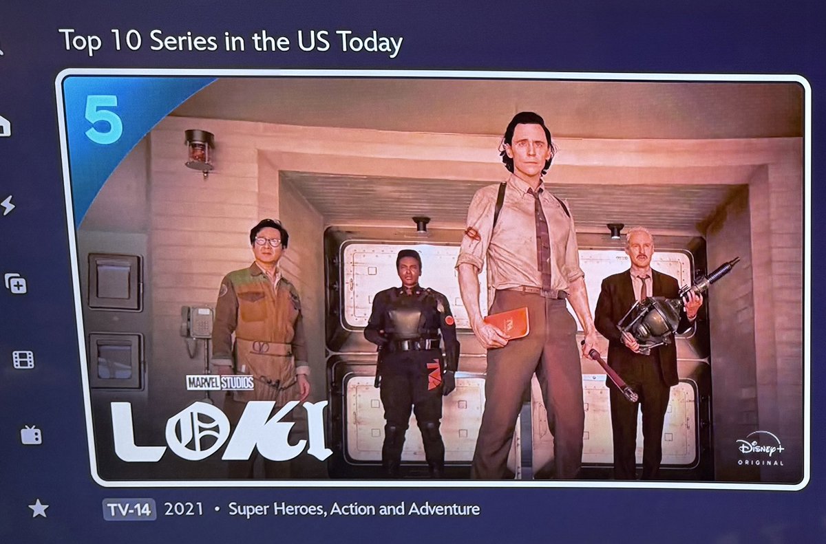 SylkiMemes's tweet photo. Loki is in the Top 5 series on Disney Plus in the United States! https://t.co/PTgGuf8aAW