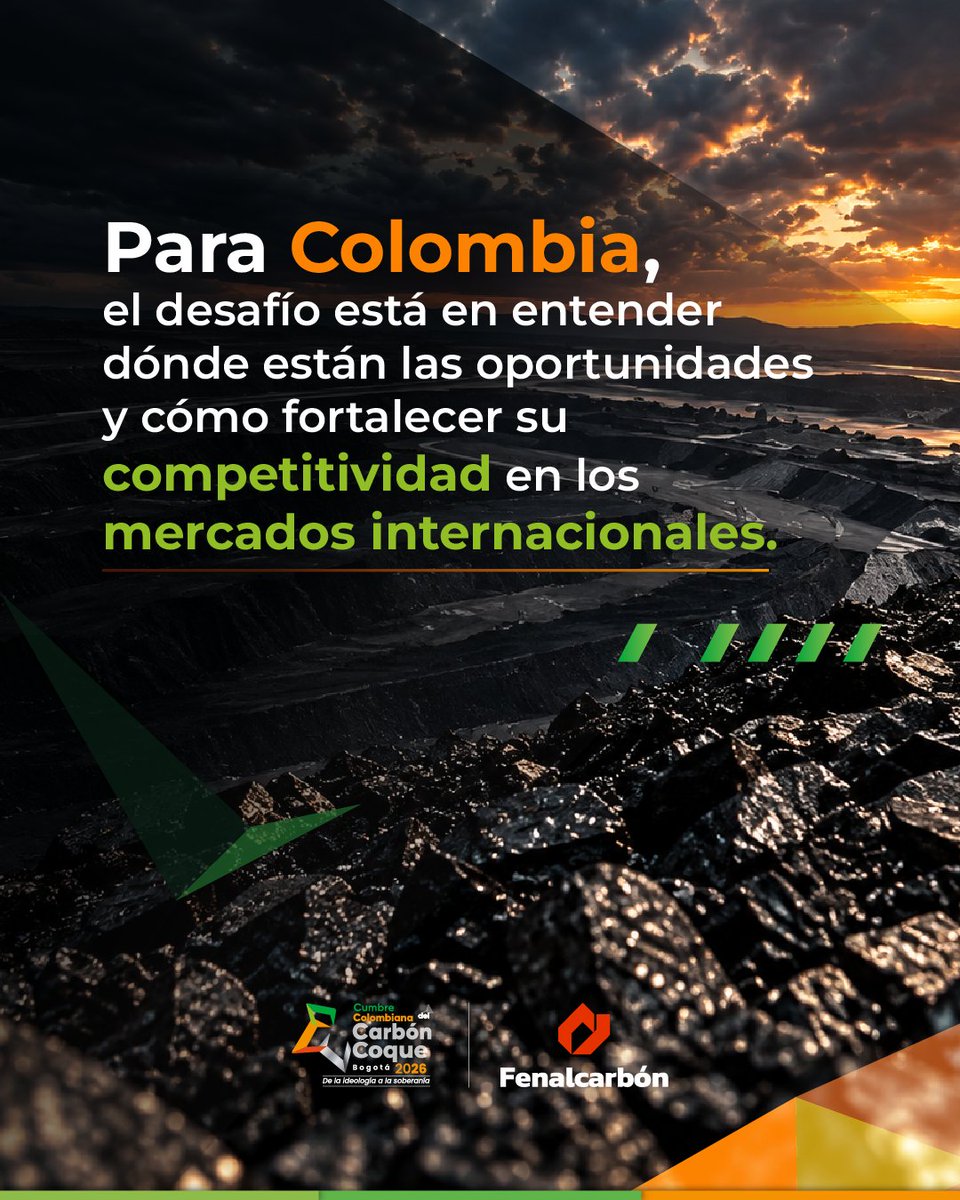 fenalcarbon's tweet photo. 📅 28 y 29 de octubre | Bogotá​
De la ideología a la soberanía.​

#CumbreDelCarbón2026 https://t.co/AxS9hVVIYx