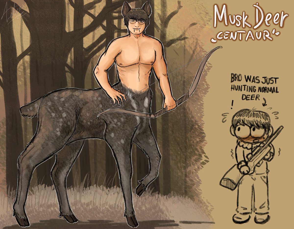AsiesTetoDraws's tweet photo. The gumataur is here! Ngl I didnt think I was gonna be able to pull it off but it ended up looking pretty okay lol (yes that is #guke if you squint) https://t.co/tn9iXplS4P