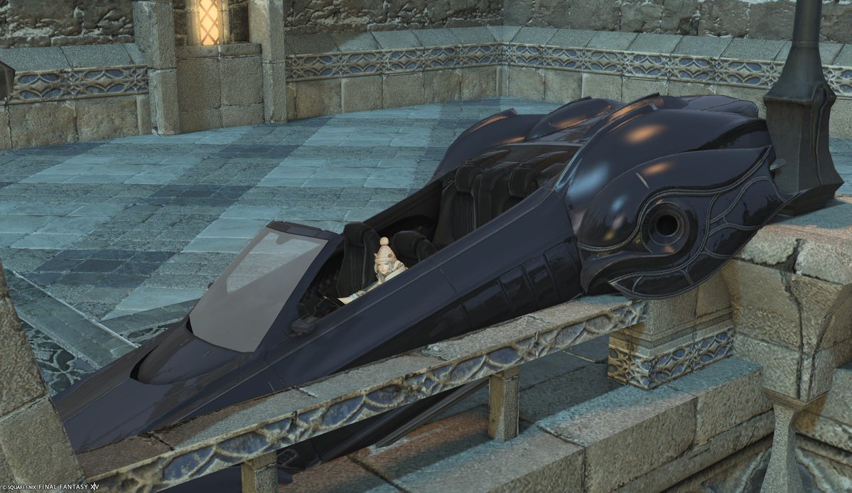 Tohko_Junmi's tweet photo. レガリア無事納車されたんですけど、さっそくぶつけちゃいました
#FF14　
#FF15コラボ https://t.co/kqtYz4X5ui