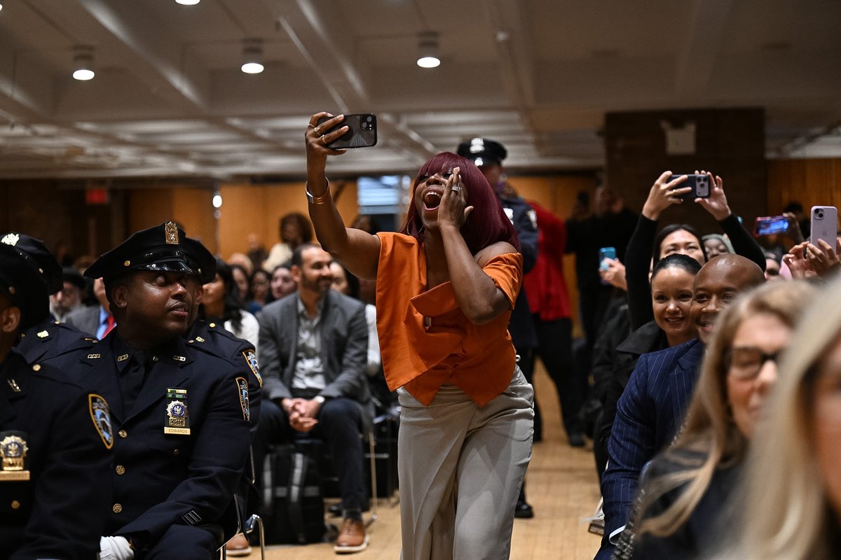 NYPDPC's tweet photo. A promotion in the NYPD is an exceptional achievement. It's a mark of excellence, and the culmination of considerable hard work, dedication, and sacrifice.

Everyone who earned this distinction today now has an even greater obligation to this department and to the city they have sworn to protect — and I know they are up to the task.

Congratulations to all the members of the NYPD who were promoted today!