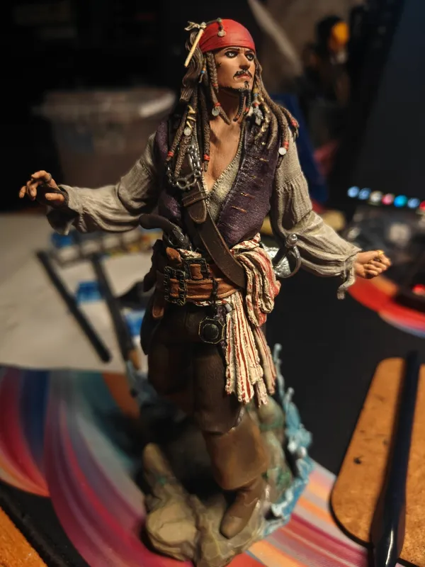 Sobaka_FPS's tweet photo. My new figurine of Captain Jack Sparrow.

Since Sea of Thieves has tie‑ins based on the Pirates of the Caribbean universe, I decided to buy the figurine and painted it myself.

#SeaOfThieves #BeMorePirate @SeaOfThieves https://t.co/HjmhEGrCA0