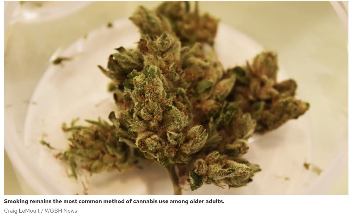 Peter_Grinspoon's tweet photo. A new study found that about 1 in 9 adults over 65 who use cannabis meet the criteria for cannabis use disorder. That deserves attention, but the number also needs some context. @WGBH 

Read more:
https://t.co/JlDmrleO23 https://t.co/Q3hngHCCGH
