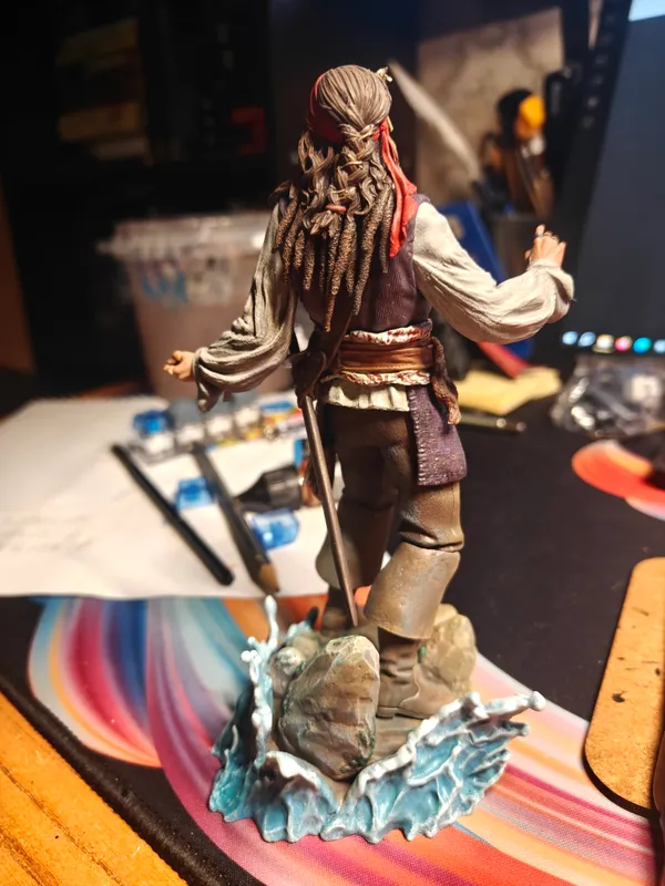 Sobaka_FPS's tweet photo. My new figurine of Captain Jack Sparrow.

Since Sea of Thieves has tie‑ins based on the Pirates of the Caribbean universe, I decided to buy the figurine and painted it myself.

#SeaOfThieves #BeMorePirate @SeaOfThieves https://t.co/HjmhEGrCA0