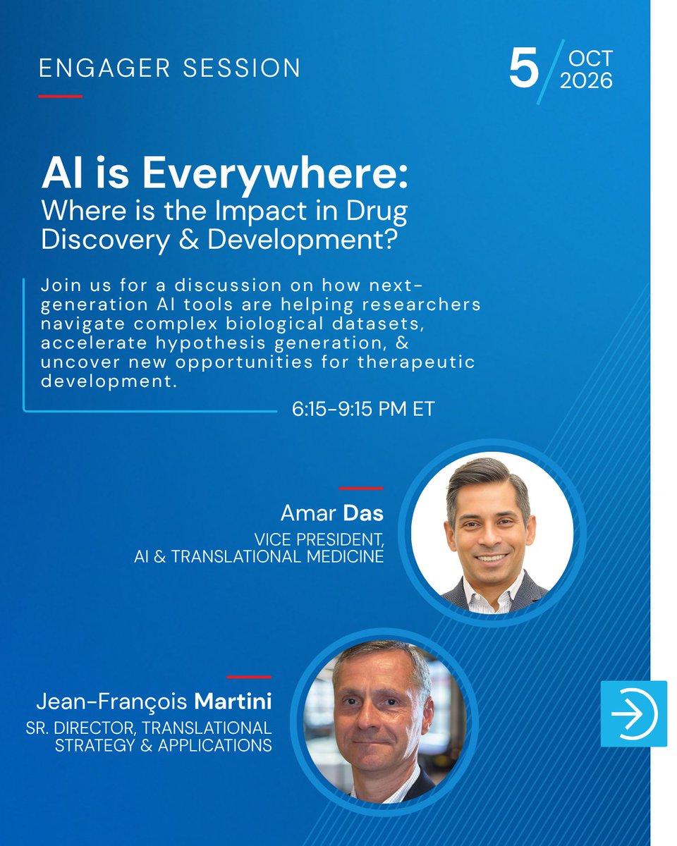 GuardantHealth's tweet photo. #AI is everywhere—but where is it making an impact in drug discovery and development?
 
At the 16th World Clinical Biomarkers & Companion Diagnostics Summit, we’ll share how InfinityAI and our multiomic data are helping researchers navigate complex biological datasets, accelerate hypothesis generation, and uncover new opportunities for therapeutic development.
 
Join us in Boston: https://t.co/j9q5mX5c3x