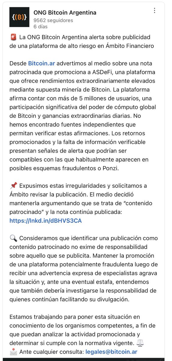 Miss_Peruu's tweet photo. @Ambitocom publica un articulo promocionando una estafa ponzi, un escándalo.
No hay consecuencias para estos medios? Todo vale por mantener el currito? https://t.co/QhBWt2Jvp7
