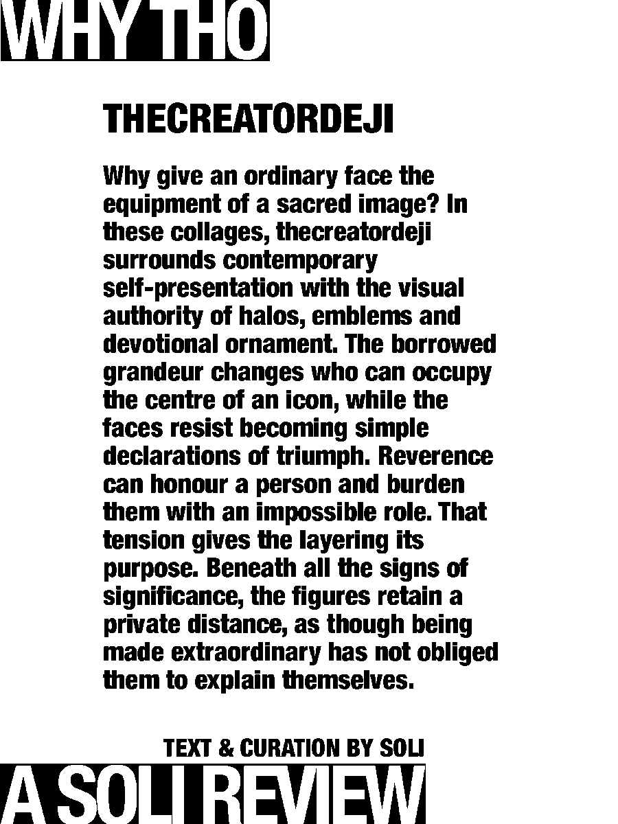 solisolsoli's tweet photo. Borrowed a halo for this · thecreatordeji https://t.co/cyIbkl3EUZ