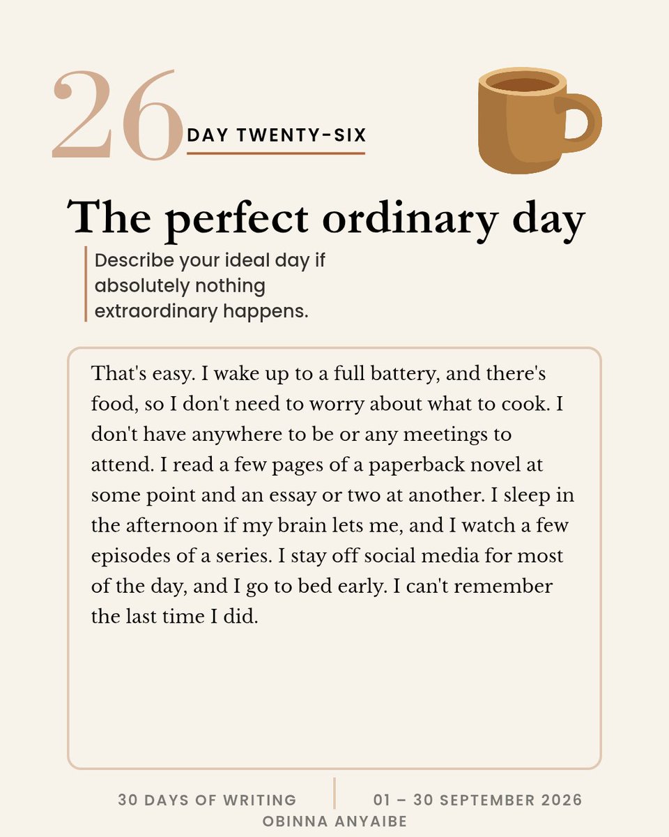 obi_anyaibe's tweet photo. Day 26. https://t.co/XNMWJkhrAG
