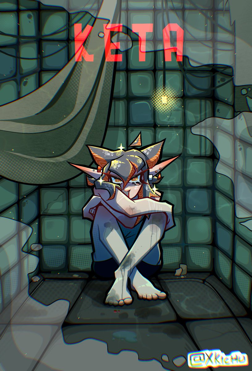 Xkichuu's tweet photo. [OC]🍣KETA 
#splatoon #splatoon3 #splatoonart https://t.co/onMnEtrtJ0