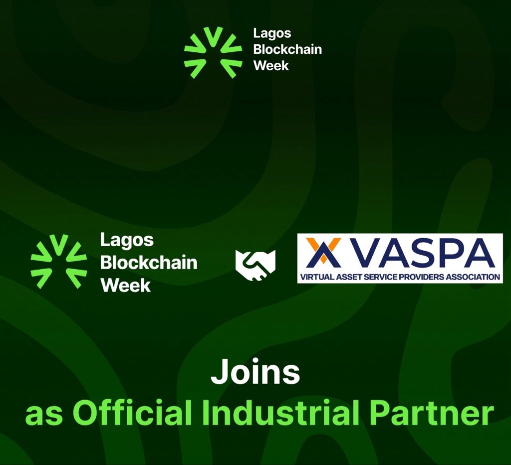 LagosBlockWeek's tweet photo. Regulation isn't the enemy of Web3, Confusion is.

@VaspaAfrica is officially partnering with Lagos Blockchain Week, and that puts compliance, licensing and institutional trust on the agenda where investors and C-level leaders are actually listening.

Founders get clarity. Investors get confidence. 

The industry gets a credible seat at the table.

Lagos Blockchain Week. Coming soon.